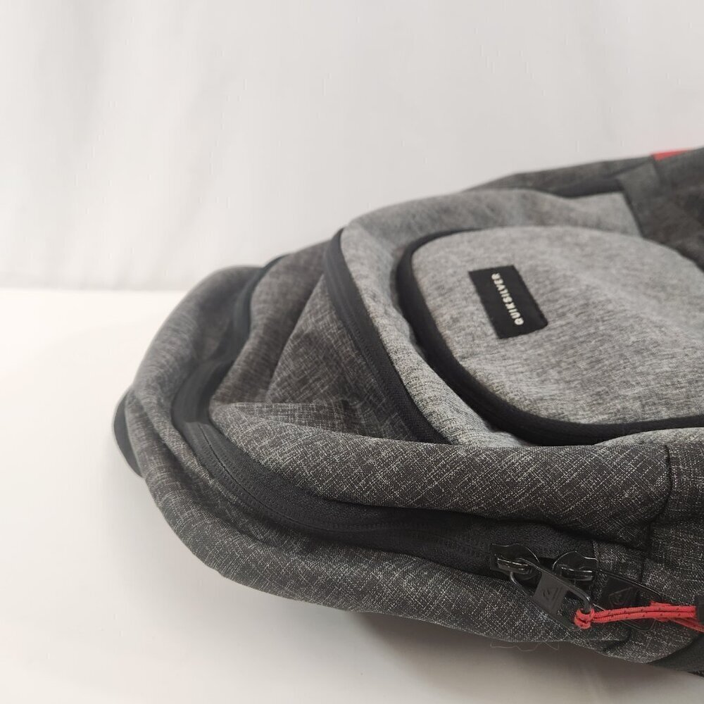 Quiksilver Backpack Grey Black Red - Picture 4 of 14